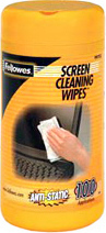 Fellowes Screen Cleaning Wipes 100 count