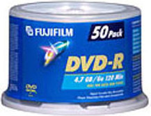 Fuji 25302281 100PK DVD-R Media