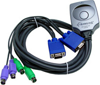 Hawking Technologies 2 - Port KVM Switch with Built-in Cables