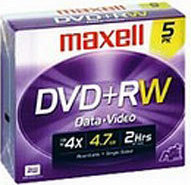 Maxell 634045 5PK DVD-RW Media
