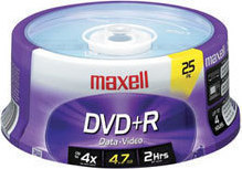 Maxell 634050 25PK DVD-R Media