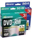 Memorex 32025516 3PK DVD-RW Media