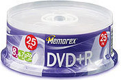 Memorex 32025542 25PK DVD-RW Media