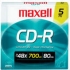 Maxell 648205 5PK CD-R Media
