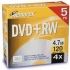 Memorex 32025547 5PK DVD-RW Media