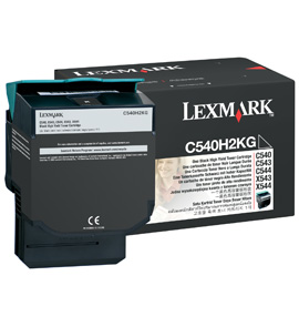 Lexmark C540H2KG Black High Yield Toner Cartridge