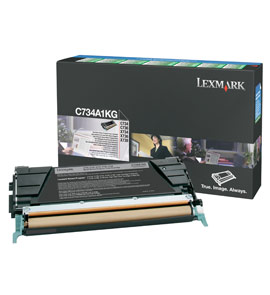 Lexmark C734A1KG Black Return Program Toner Cartridge