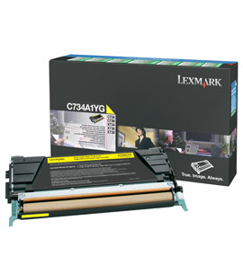 Lexmark C734A1YG Yellow Return Program Toner Cartridge
