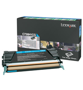 Lexmark C736H1CG Cyan High Yield Return Program Toner Cartridge