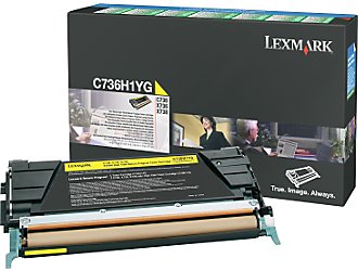 Lexmark C736H1YG Yellow High Yield Return Program Toner Cartridge