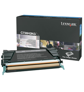 Lexmark C736H2KG Black High Yield Toner Cartridge