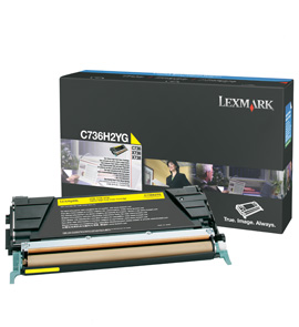 Lexmark C736H2YG Yellow High Yield Toner Cartridge