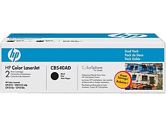 HP CB540AD Dual Pack Print Cartridge