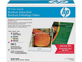 HP CE256A Color Toner Cartridge Tri-Pack
