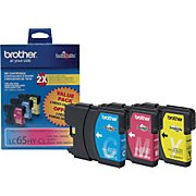 Brother LC653PKS High-Yield Color Ink Cartridges, Pack Of 3