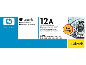 HP Q2612AD Black Toner Cartridge Dual Pack