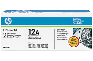 HP Q2612AD Black Toner Cartridge Dual Pack