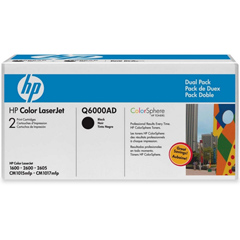 HP Q6000AD Black Toner Cartridge Dual Pack