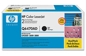 HP Q6470AD Dual Pack Black Print Cartridges