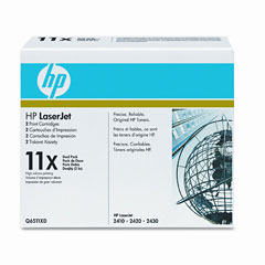 HP Q6511XD Black Toner Cartridge Dual Pack