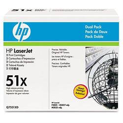 HP Q7551XD Black Toner Cartridge Dual Pack