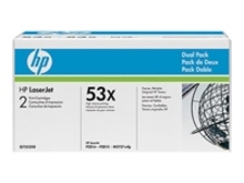 HP Q7553XD Black Toner Cartridge Dual Pack