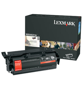 Lexmark X654X21A Black Extra High Yield Return Program Toner Cartridge
