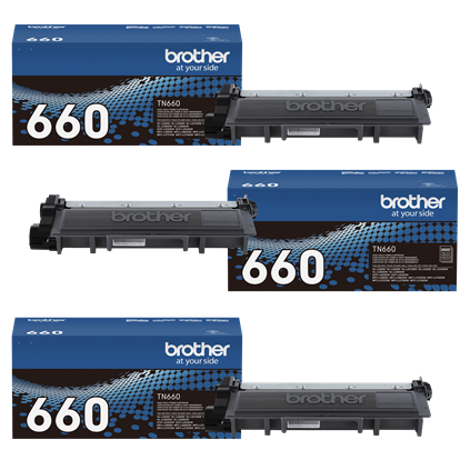 TN660 3-Pack High Yield Toner, Black, Yields Approx. 2,600 pages x 3