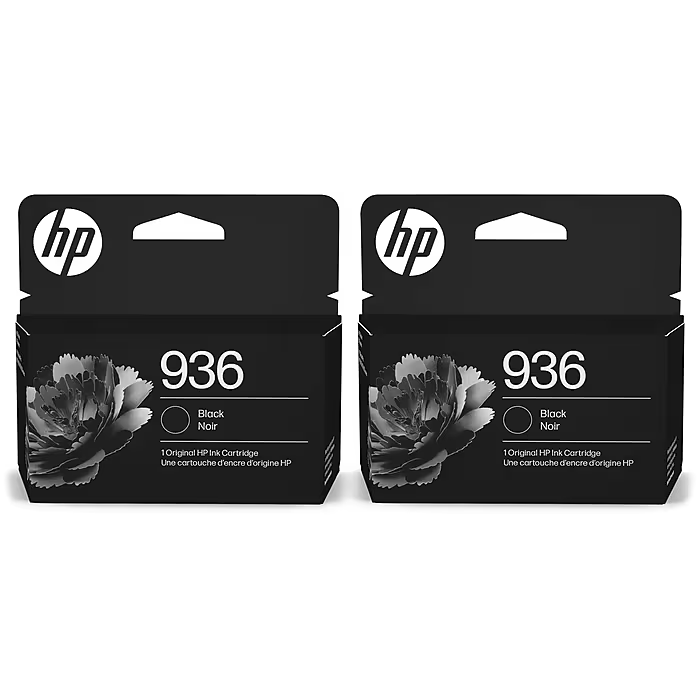 HP 936 Black Ink Cartridge Bundle HP 936 Black 2-pack Original Ink Cartridge Bundle (4S6V2LN x 2)