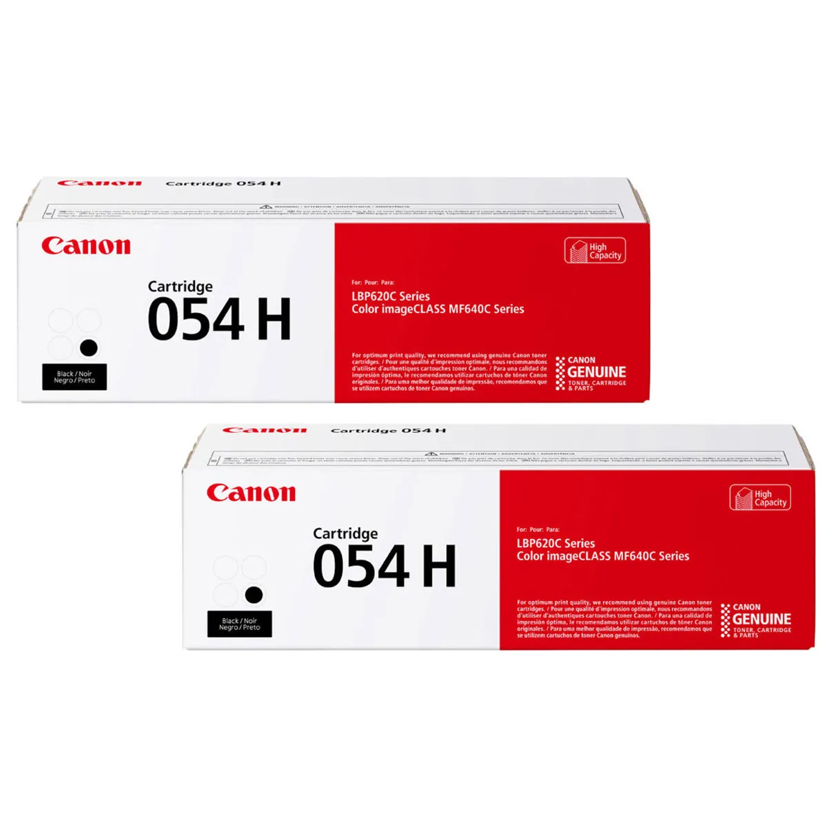 Canon 054H Black Toner Cartridge High Capacity 2-Pack, works with LBP622Cdw, LBP623Cdw, MF641Cdw, MF642Cdw, MF644Cdw Canon 054H Black Toner Cartridge 2-pack