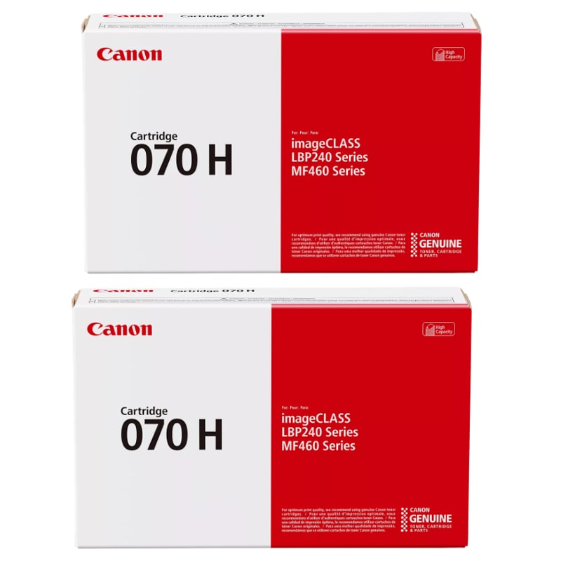 Canon 070H Black Toner Cartridge High Capacity 2-Pack Compatible with MF465dw, MF462dw, LBP247dw, LBP246dw 070H 2-Pack Black Toner Cartridge High Capacity Compatible with MF465dw, MF462dw, LBP247dw, LBP246dw