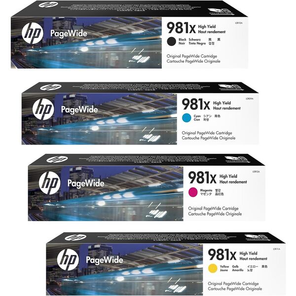 Includes High Yield L0R12A, L0R09A, L0R10A, L0R11A (High Yield Black, Cyan, Magenta, Yellow)