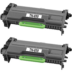 Compatible Brother TN850 2-Pack Hgh Yield Black Toner Cartridges