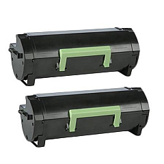 Compatible Lexmark 56F1H00 Black High Yield Toner Cartridge 2-Pack