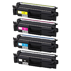 Compatible Brother TN810XL 4-Pack High Yield Toner Cartridges - Black, Cyan, Magenta, Yellow