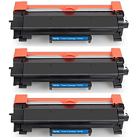 Compatible Brother TN760 3-Pack High Yield Toner Cartridges