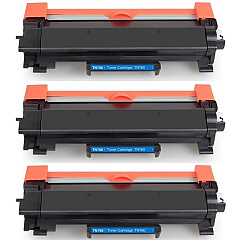 Compatible Brother TN760 3-Pack High Yield Toner Cartridges