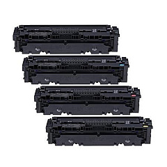 Compatible Canon 055 H High Capacity Toner Cartridge Bundle with Black/Cyan/Magenta/Yellow