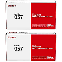 Canon Genuine 057 Black Toner Cartridge 2-Pack