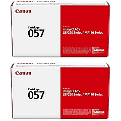 Canon Genuine 057 Black Toner Cartridge 2-Pack