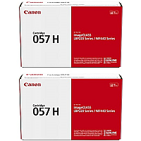 Canon Genuine 057H High Yield Black Toner Cartridge 2-Pack