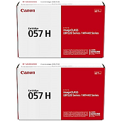 Canon Genuine 057H High Yield Black Toner Cartridge 2-Pack