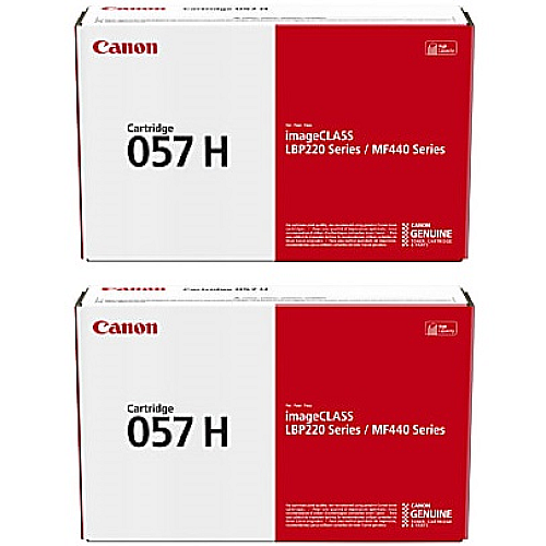 Canon Genuine 057H High Yield Black Toner Cartridge 2-Pack