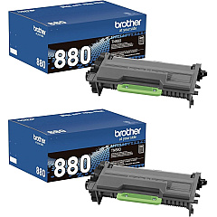 Brother Genuine TN880 Super High Yield Black Toner Cartridge 2-Pack