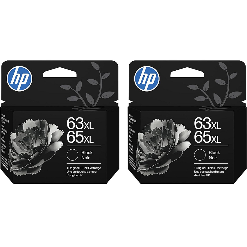 HP 63XL 65XL Black High Yield Ink Cartridge 2-Pack