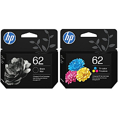 HP 62 Black / Tri-Color Original Ink Cartridge Bundle