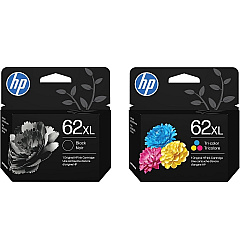 HP 62XL Black / Tri-Color High Yield Ink Cartridge Bundle