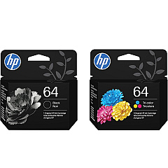 HP 64 Black / Tri-Color Ink Cartridge Bundle