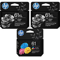 HP 61XL Black 2-Pack/ 61 Tri-color Ink Cartridge Bundle