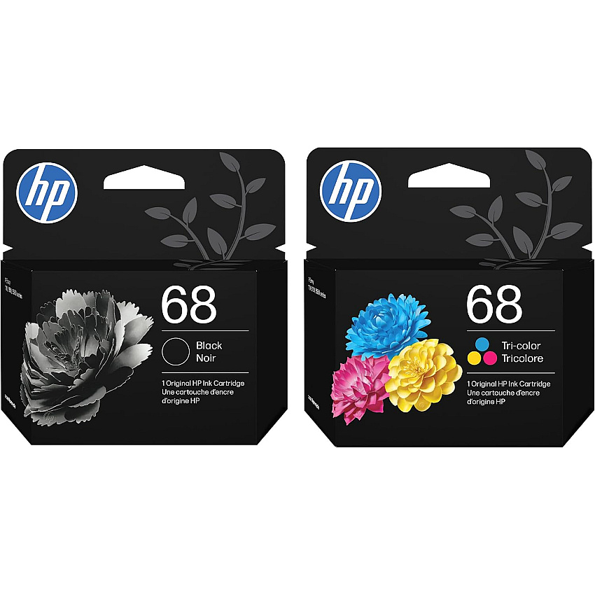 HP 68 Black/ Tri-color Ink Cartridge Bundle